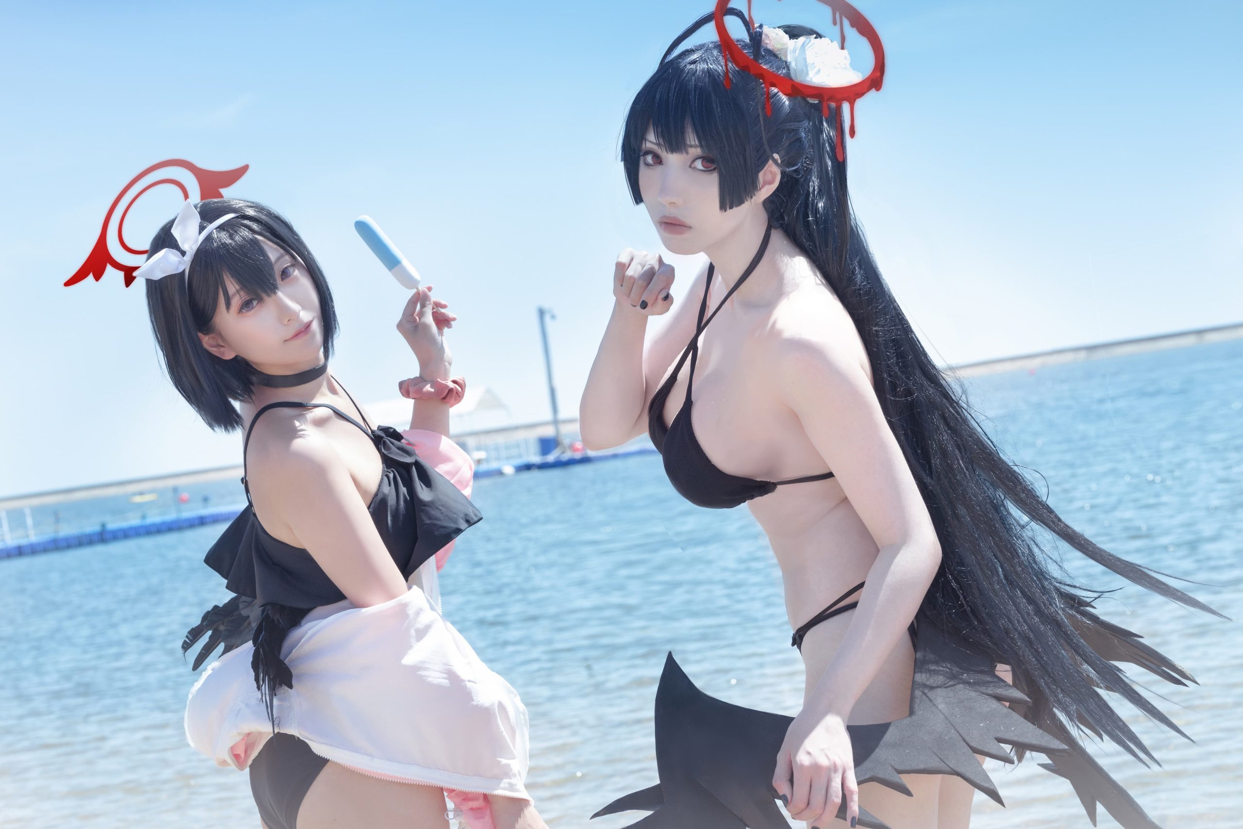 [COSplay]和老师在一起的话，即使是这样强的烈日下也感到非常开心呢。-二次元COS分享次元吧