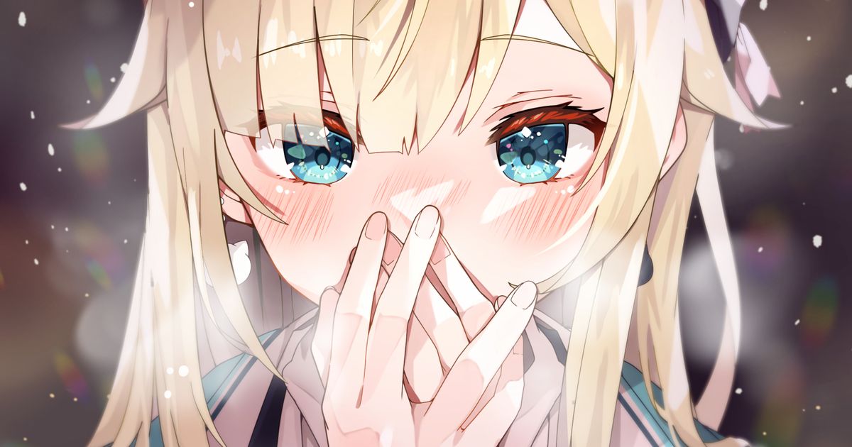 另一种神情 – 手放嘴边插画-二次元COS分享次元吧