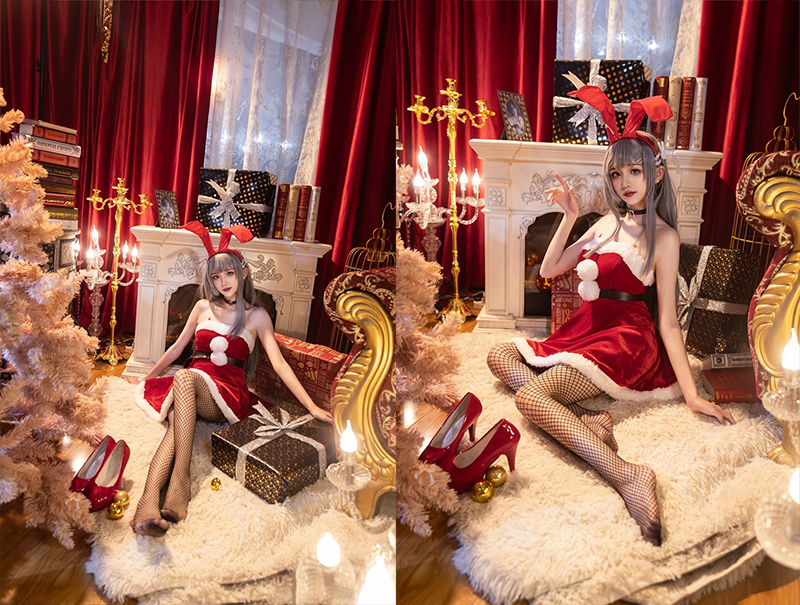 [COSplay]青春猪头少年 樱岛麻衣 圣诞节-二次元COS分享次元吧