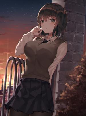 图片[8]-二次元COS分享[P站美图推荐] 喝下午茶的茶色长发女孩，编不下去了自己下载吧！-二次元COS分享次元吧