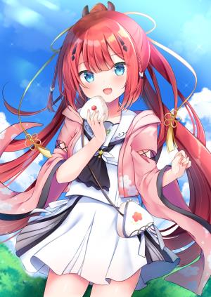 图片[7]-二次元COS分享[P站美图推荐] 喝下午茶的茶色长发女孩，编不下去了自己下载吧！-二次元COS分享次元吧