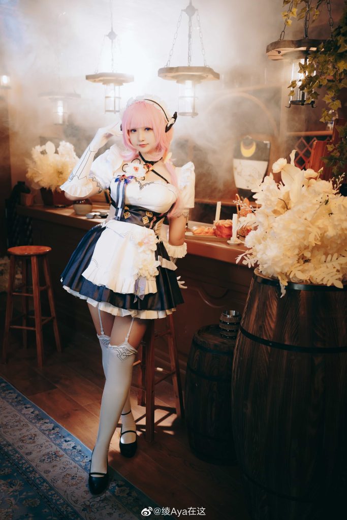 图片[1]-二次元COS分享[COS]崩坏3-爱莉希雅女仆-二次元COS分享次元吧