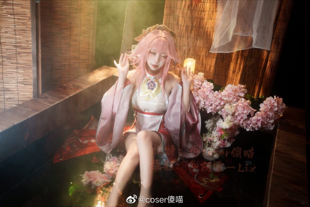 图片[1]-二次元COS分享[COS]原神八重神子-@coser傻喵-二次元COS分享次元吧