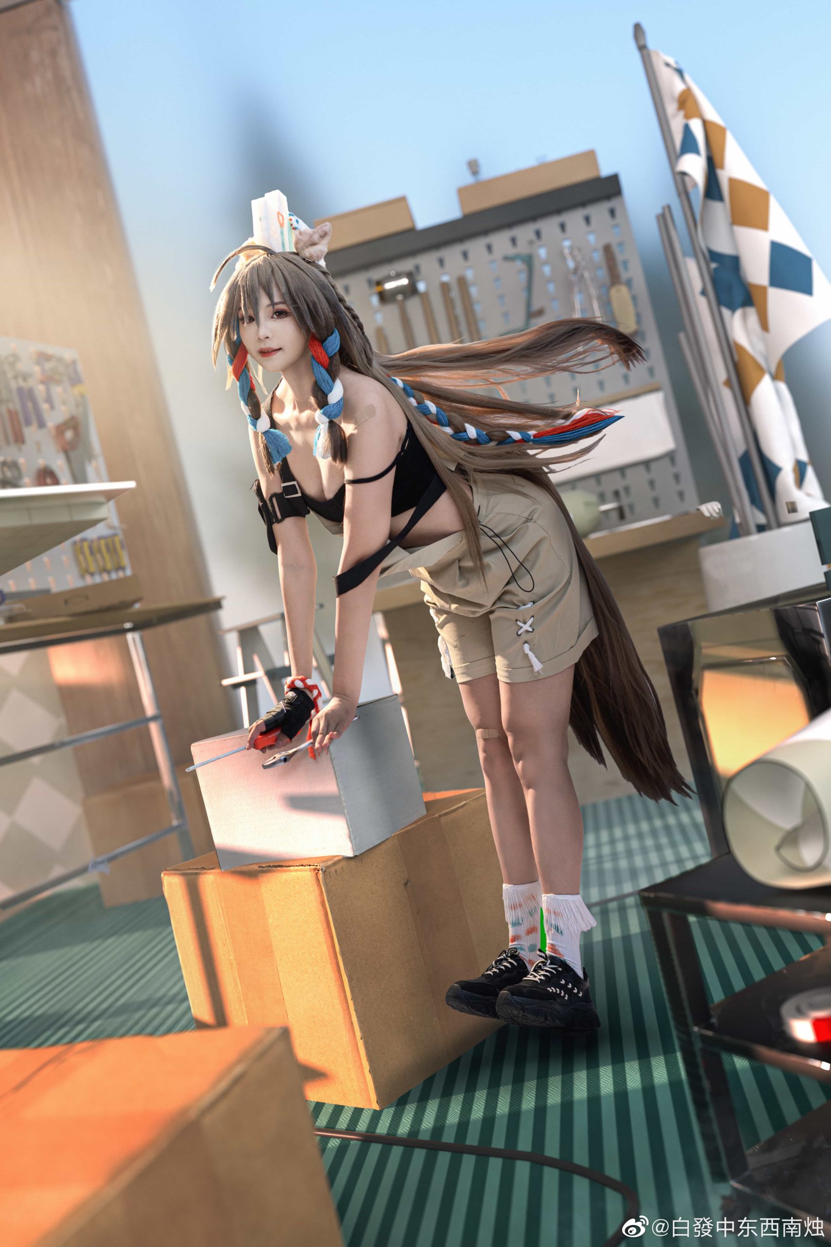 图片[2]-二次元COS分享[COS]明日方舟 我就会赢给所有人看。喏，正义号是我的宠物-二次元COS分享次元吧