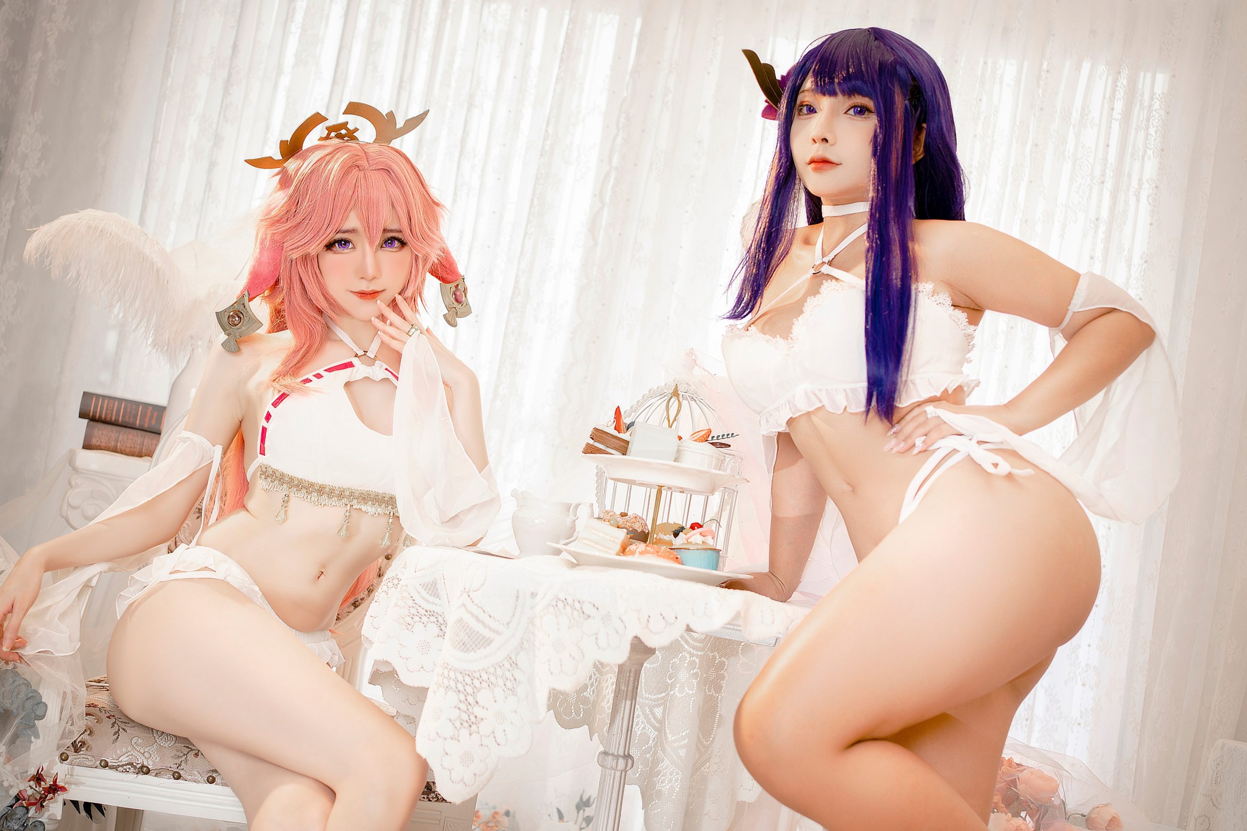 图片[1]-二次元COS分享雷电和八重-二次元COS分享次元吧