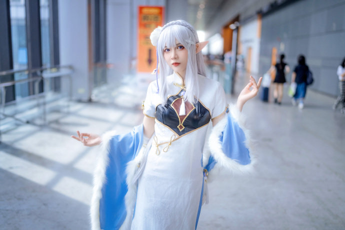 图片[5]-二次元COS分享[COSplay]艾米莉亚旗袍好美好优雅！-二次元COS分享次元吧