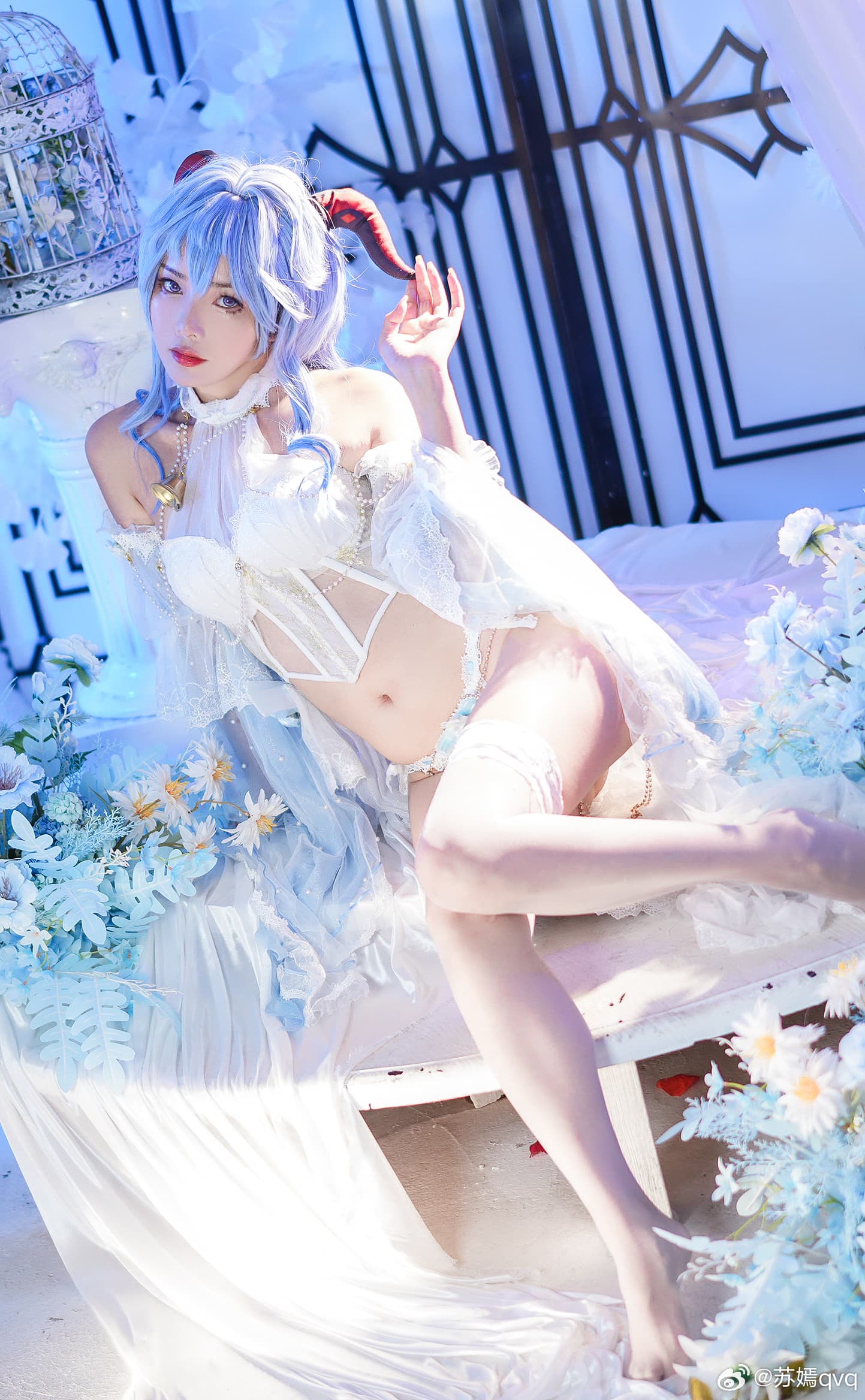 图片[4]-二次元COS分享[COSPlay]旅行者，甘雨穿花嫁好看吗-二次元COS分享次元吧