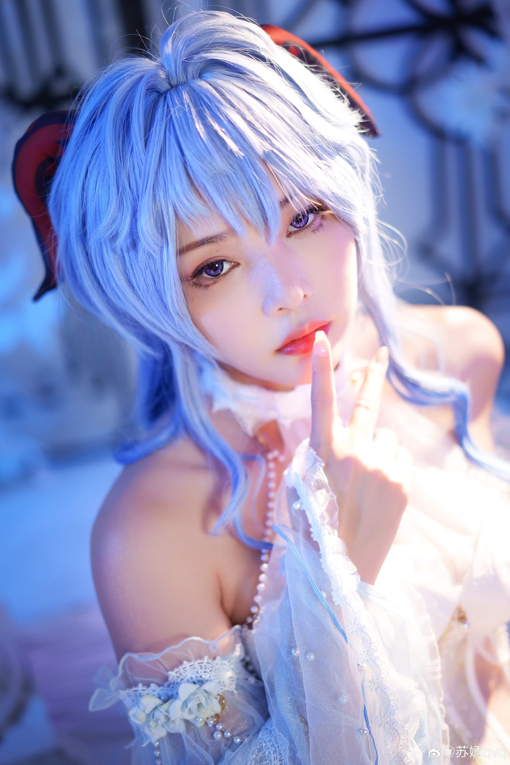 图片[6]-二次元COS分享[COSPlay]旅行者，甘雨穿花嫁好看吗-二次元COS分享次元吧