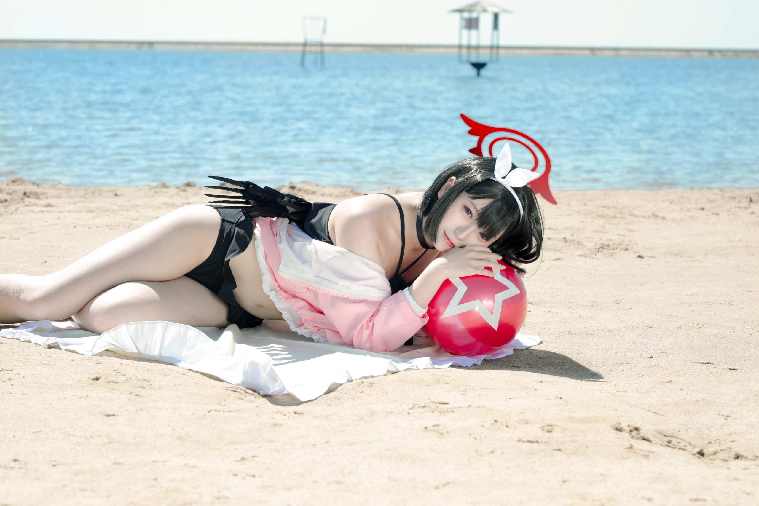 图片[3]-二次元COS分享[COSplay]和老师在一起的话，即使是这样强的烈日下也感到非常开心呢。-二次元COS分享次元吧