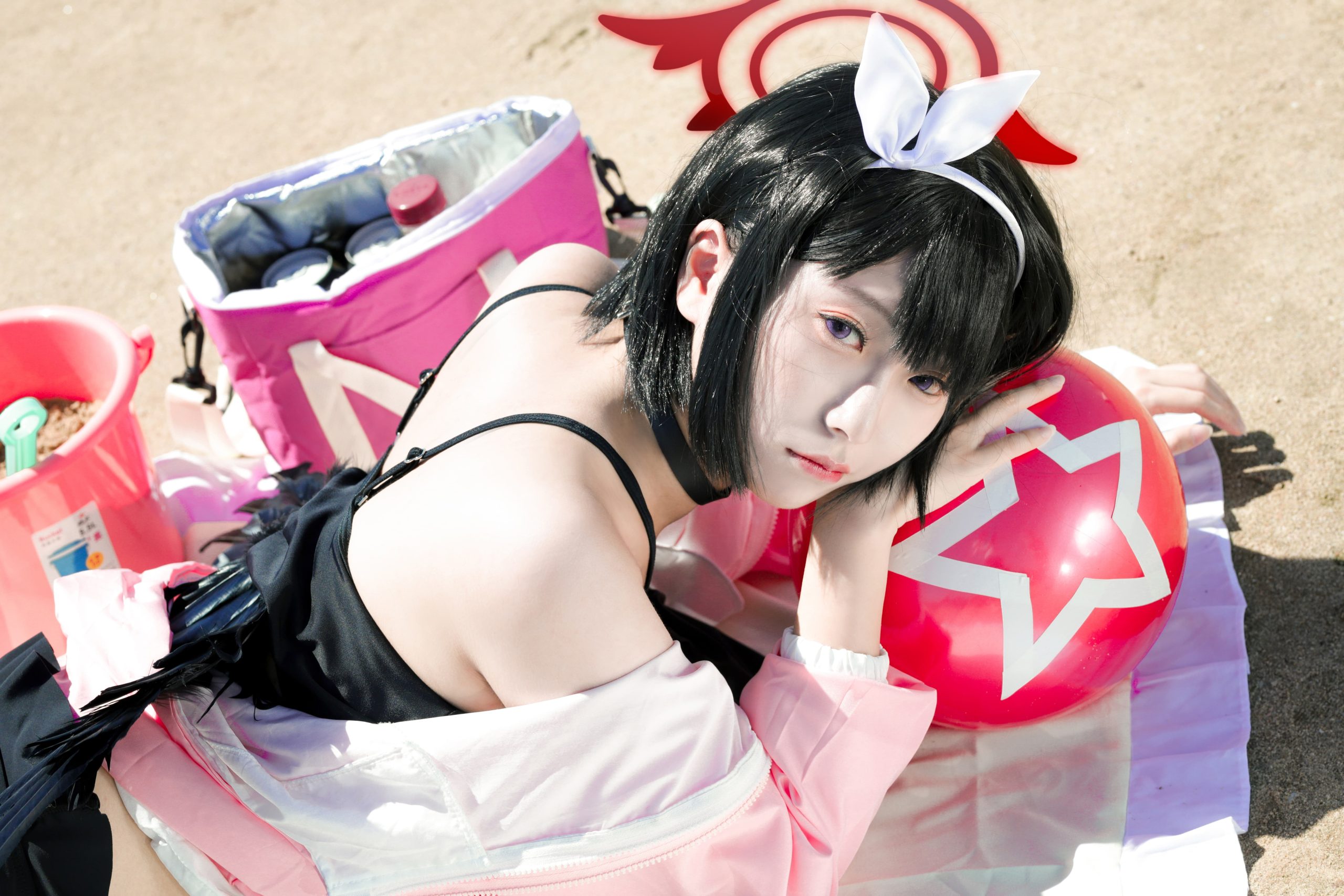 图片[4]-二次元COS分享[COSplay]和老师在一起的话，即使是这样强的烈日下也感到非常开心呢。-二次元COS分享次元吧