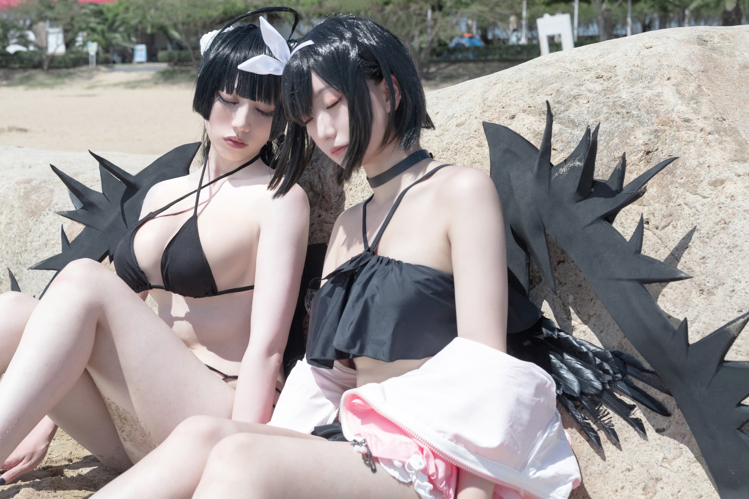 图片[2]-二次元COS分享[COSplay]和老师在一起的话，即使是这样强的烈日下也感到非常开心呢。-二次元COS分享次元吧