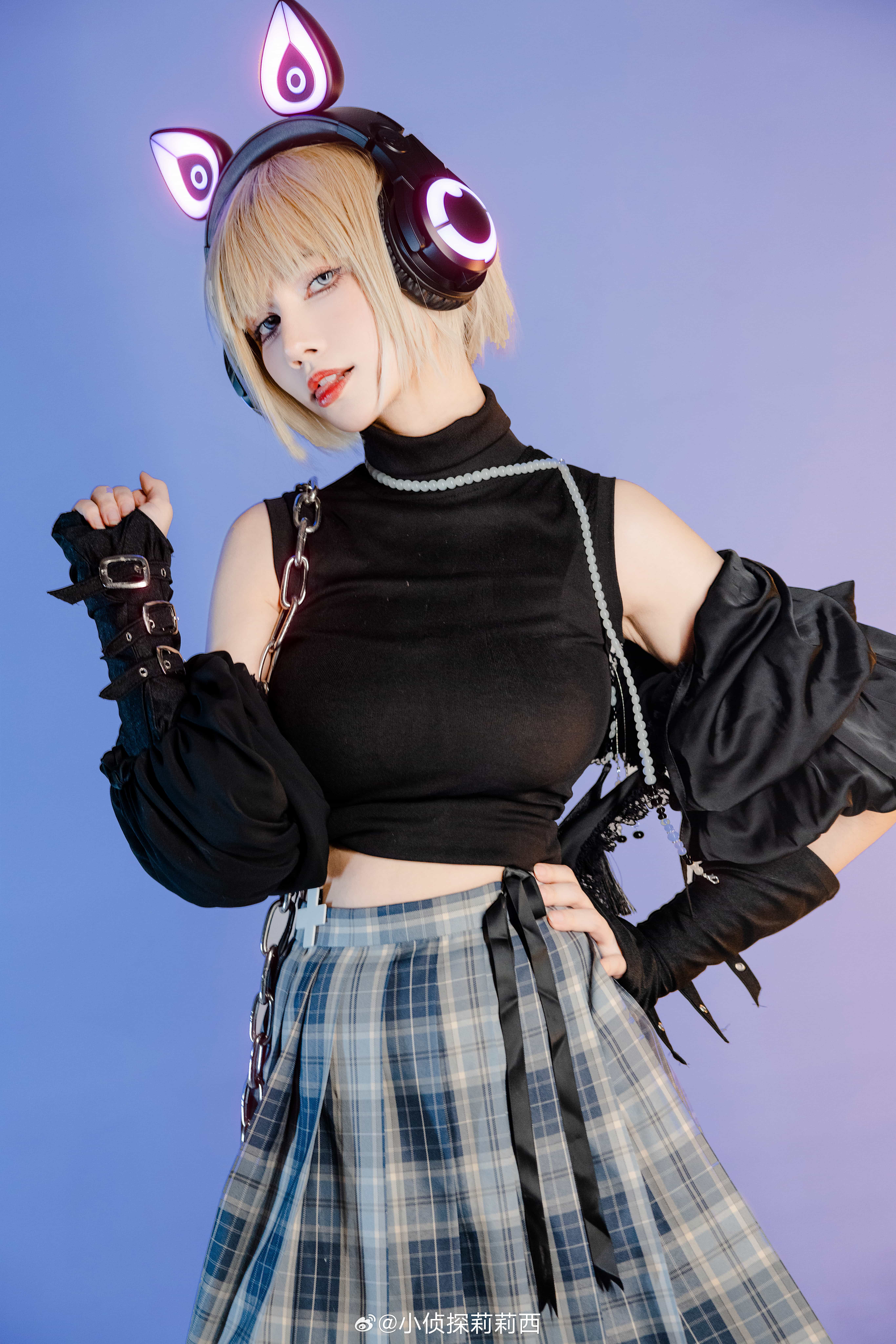 图片[8]-二次元COS分享王者荣耀  🎵戴上耳机，变身安琪拉电竞少女🎵   COSer：小侦探莉莉西