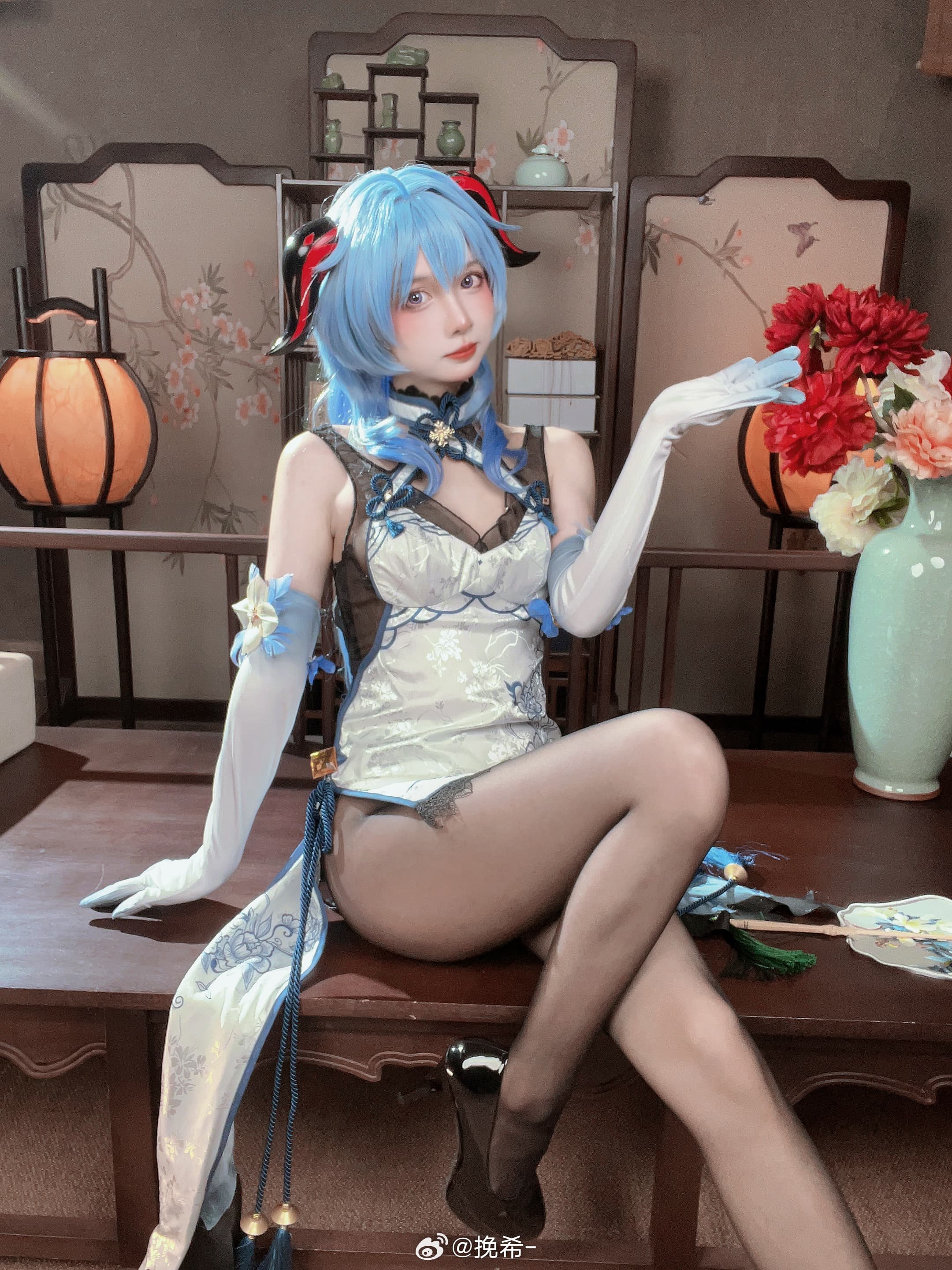 图片[1]-二次元COS分享[COSplay]原神 甘雨 旗袍-二次元COS分享次元吧