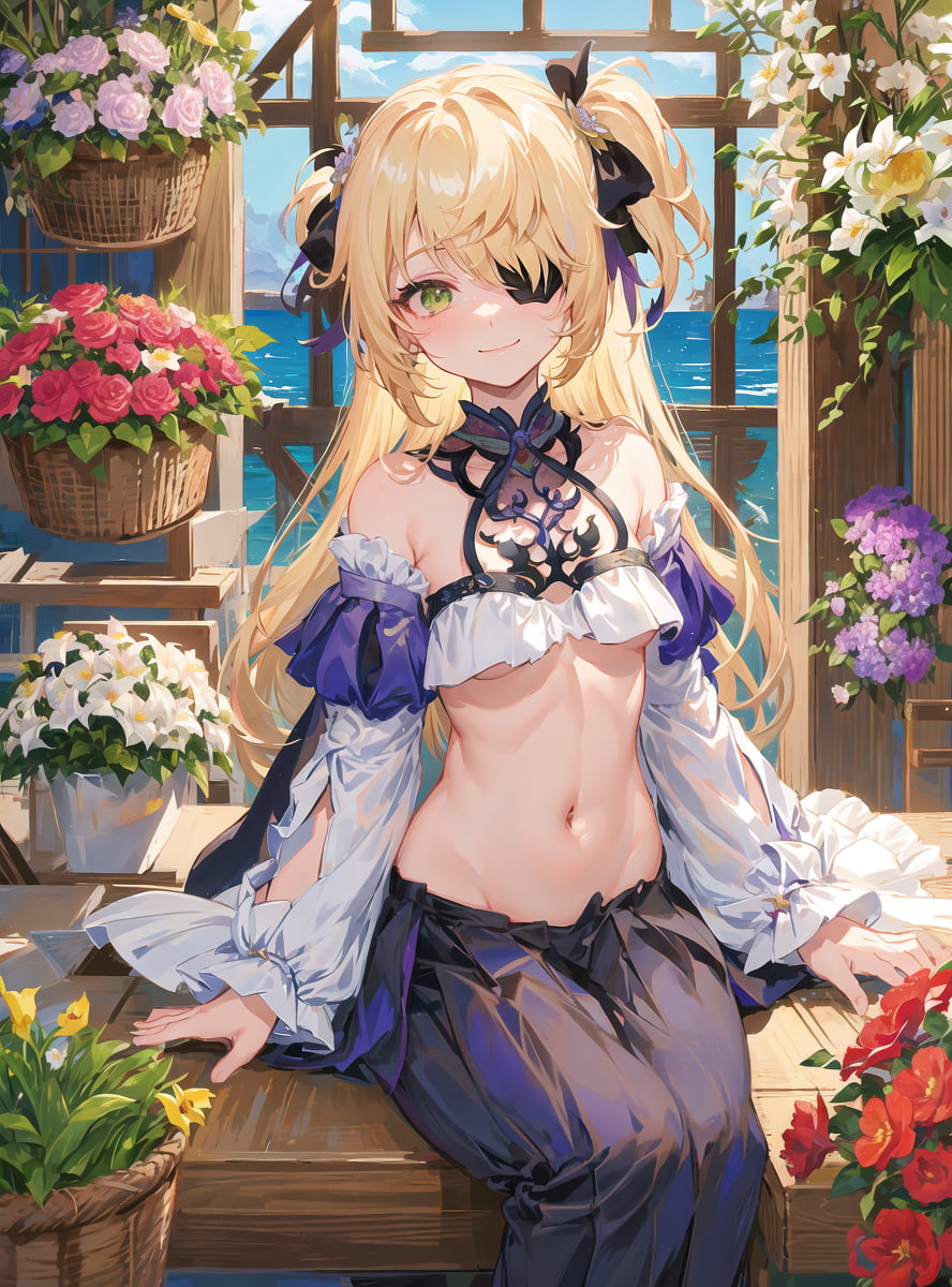 图片[2]-二次元COS分享原神 菲谢尔 花丛