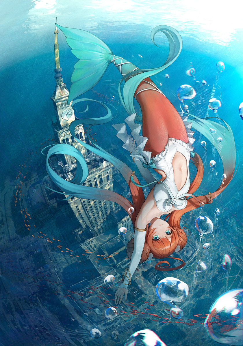 图片[11]-二次元COS分享水中的神秘倩影 – 美人鱼插画-二次元COS分享次元吧