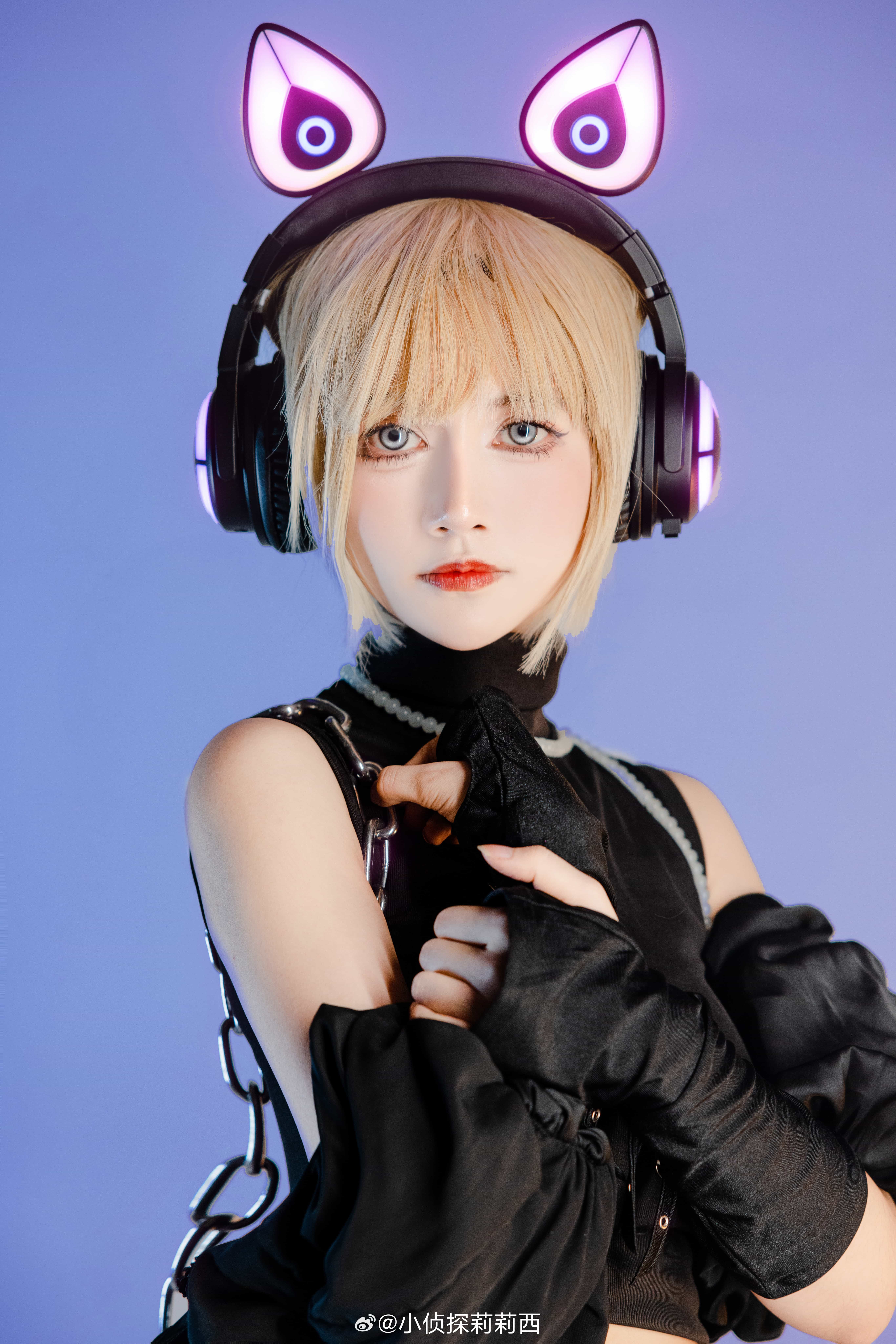 图片[5]-二次元COS分享王者荣耀  🎵戴上耳机，变身安琪拉电竞少女🎵   COSer：小侦探莉莉西