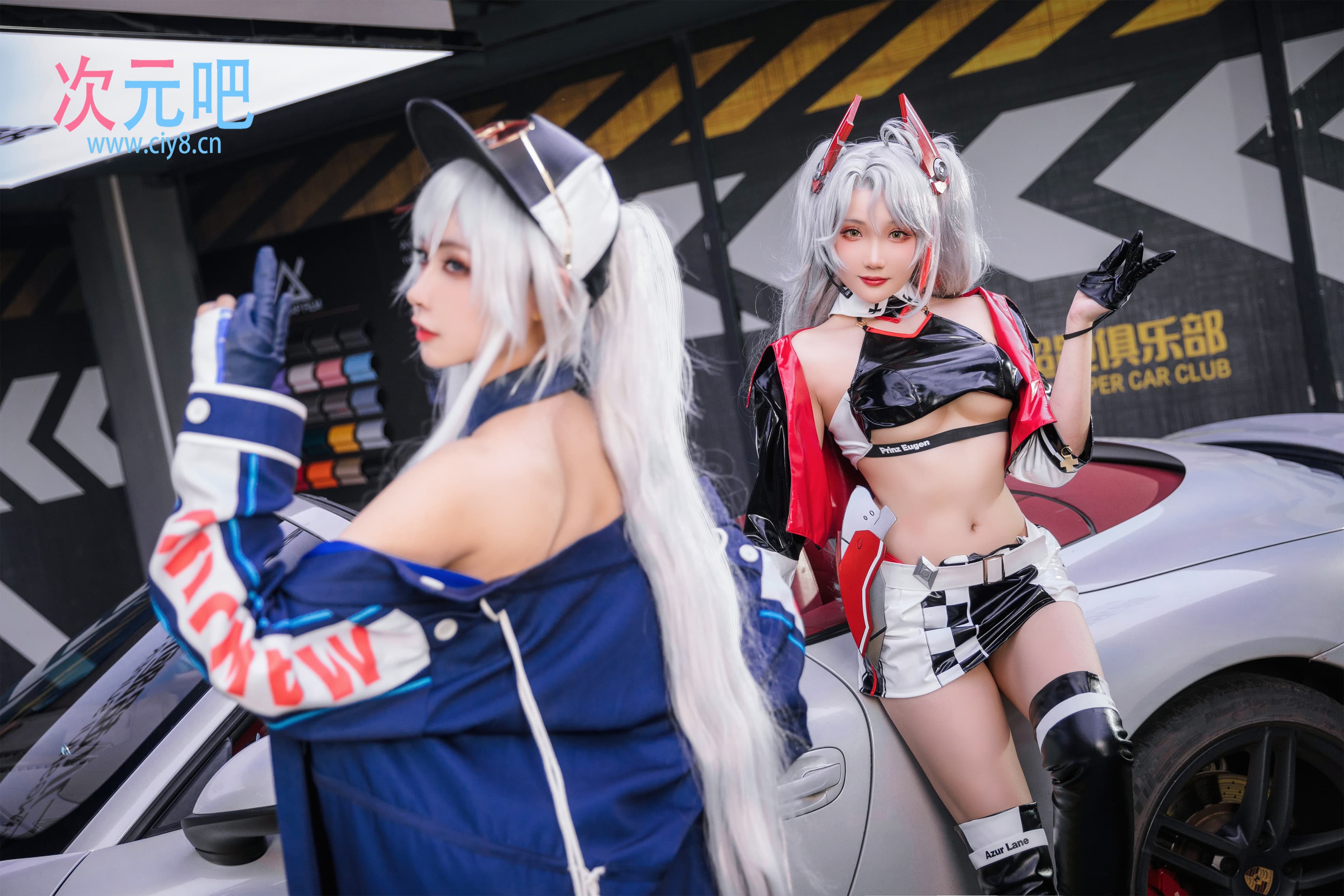 图片[4]-二次元COS分享Momoko葵葵&瓜希酱 - 碧蓝航线 欧根&企业 赛车女郎