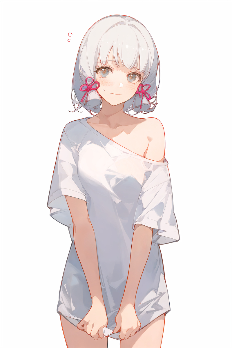 图片[2]-二次元COS分享原神 神里凌华 白色体恤