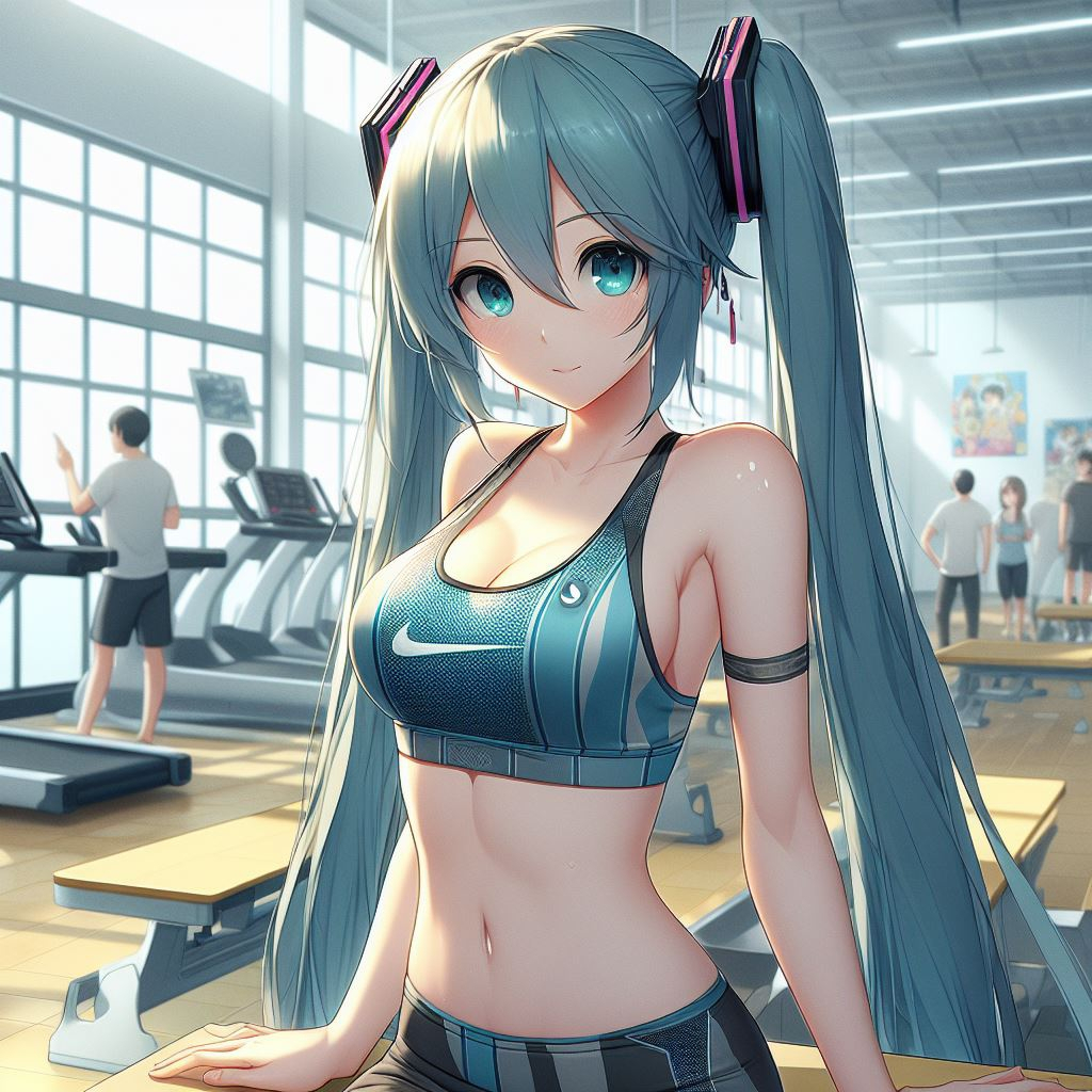 图片[1]-二次元COS分享初音未来  运动装-二次元COS分享次元吧