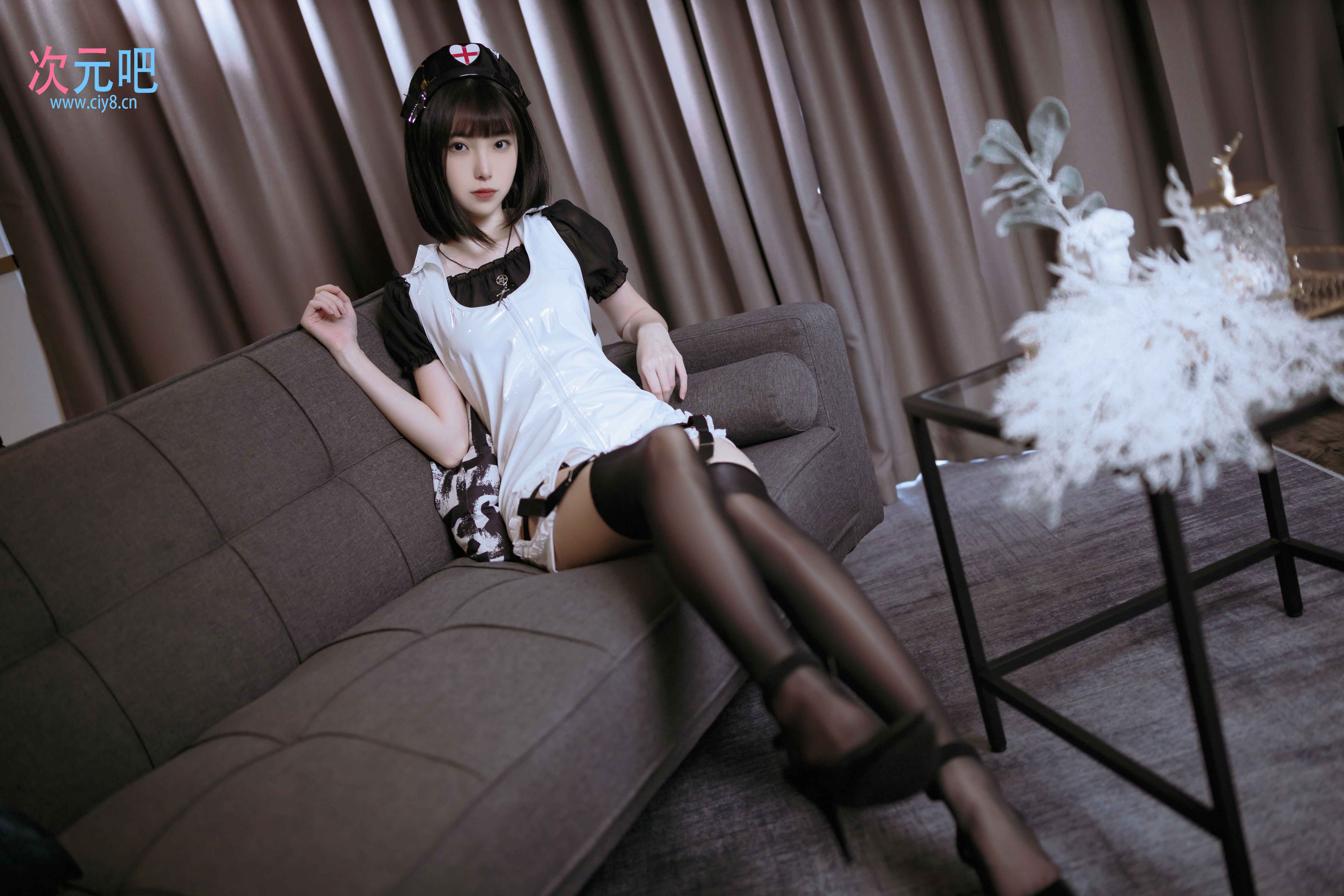 许岚LAN - 黑丝护士-二次元COS分享次元吧