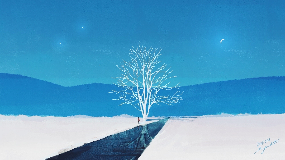 图片[5]-二次元COS分享纯白世界 – 雪景插画-二次元COS分享次元吧