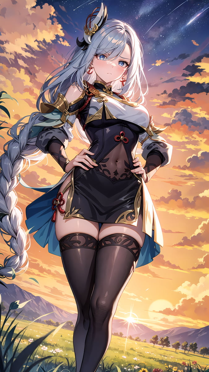 图片[4]-二次元COS分享原神 申鹤 黑丝JK