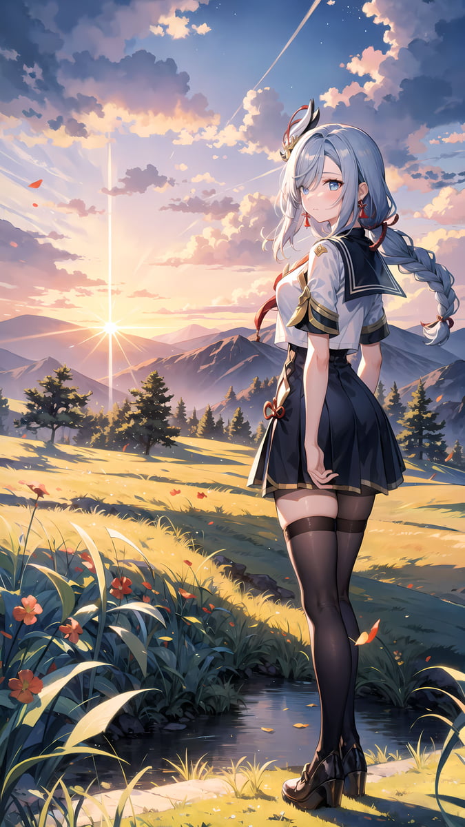 图片[2]-二次元COS分享原神 申鹤 黑丝JK