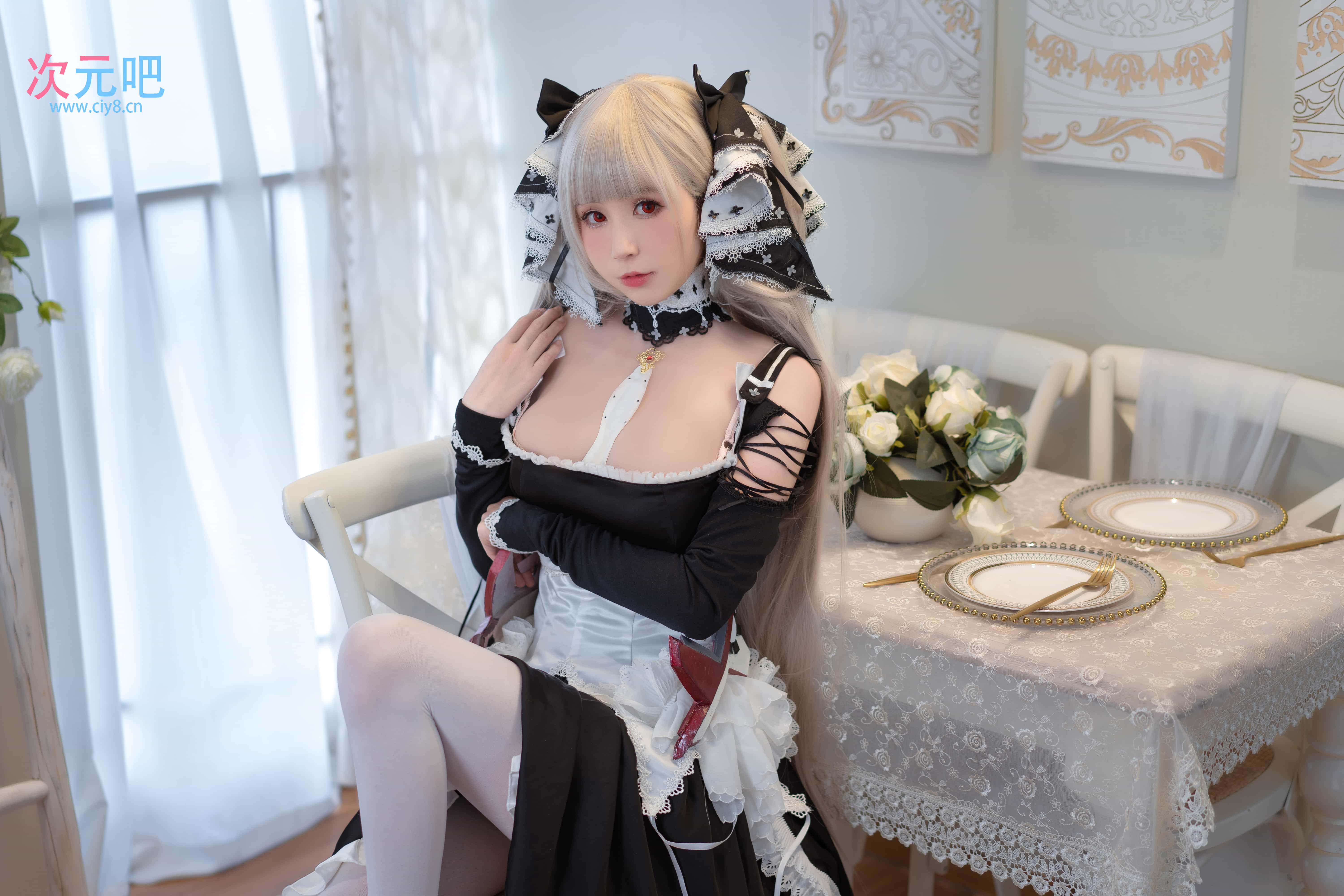 图片[1]-二次元COS分享南鸽 - 西园寺南歌 女仆本 可畏