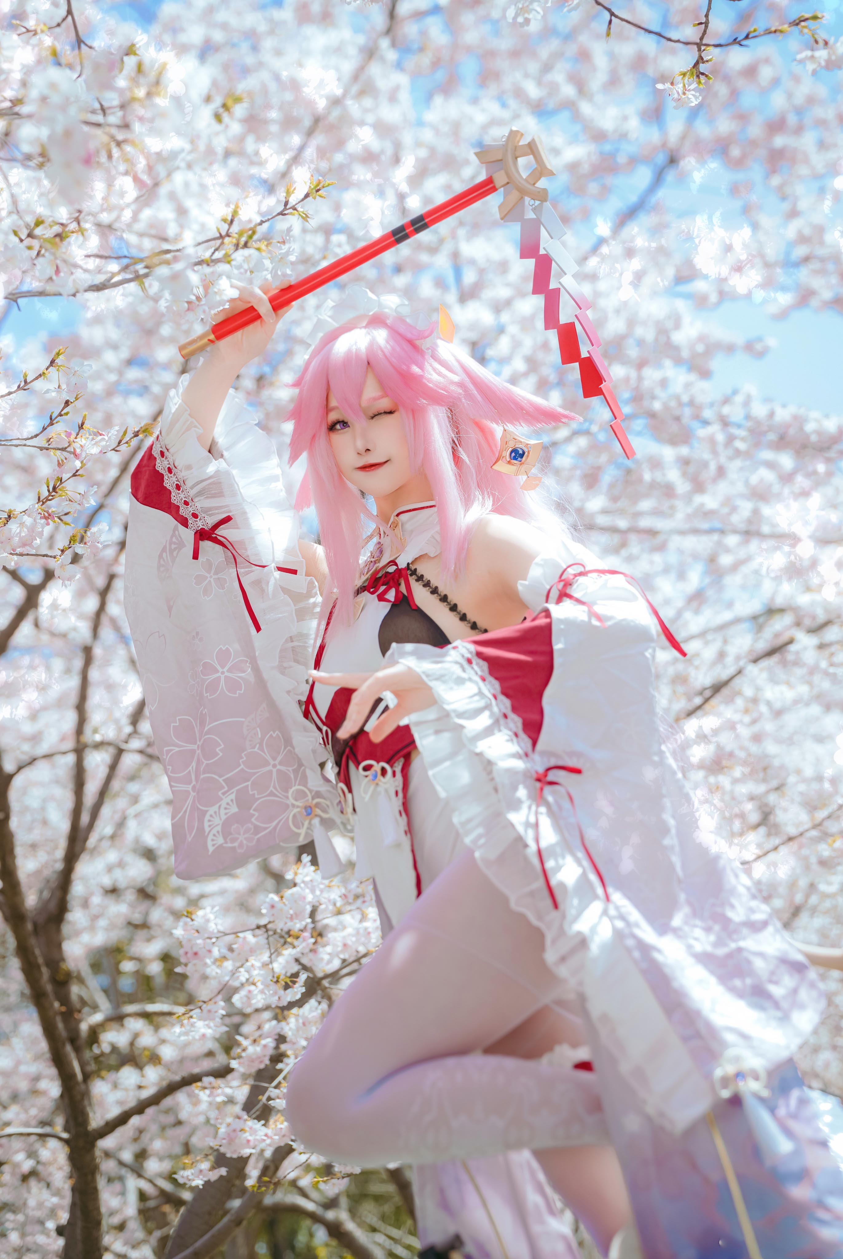 图片[9]-二次元COS分享[COSplay]原神 八重神子 樱花季-二次元COS分享次元吧