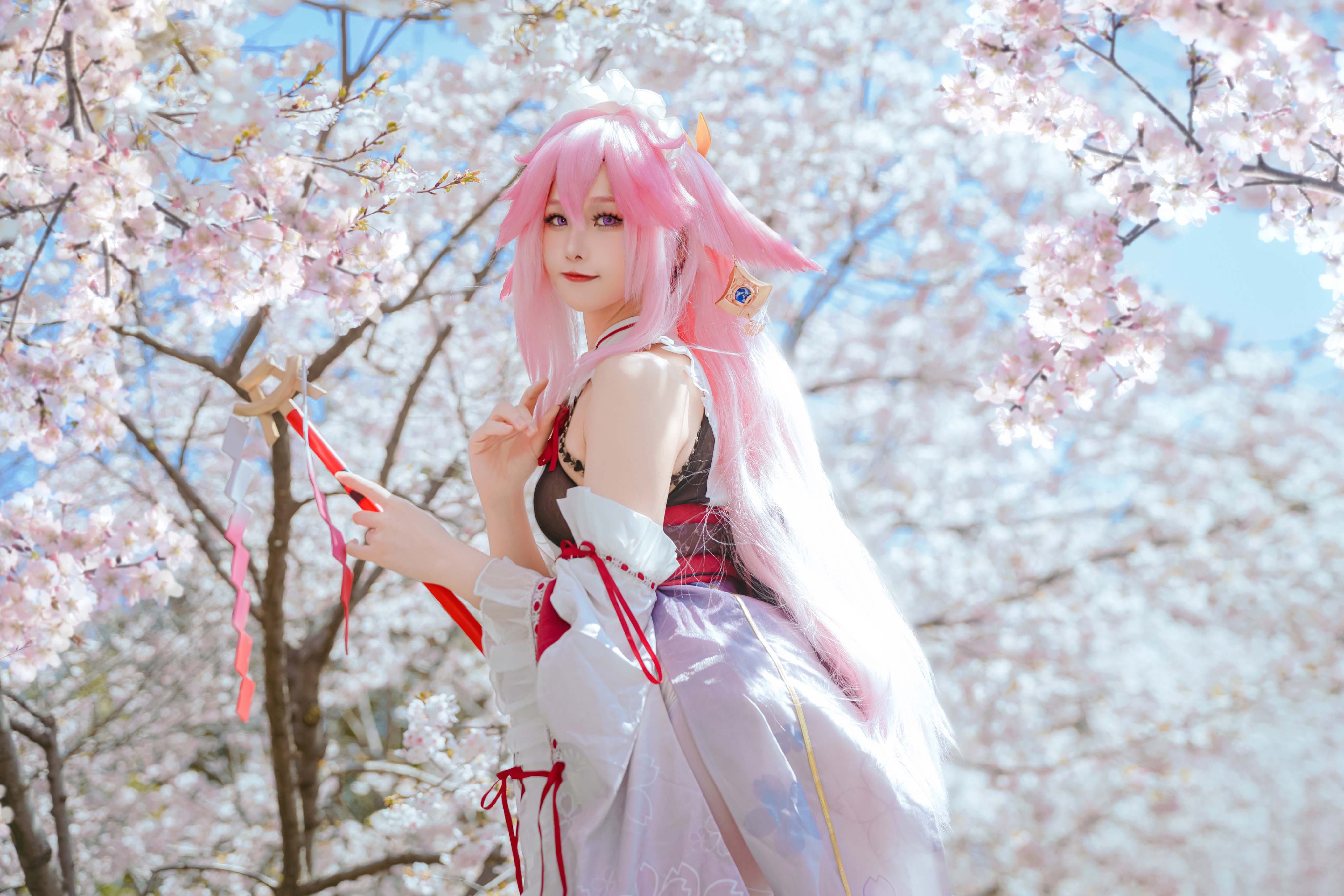 图片[5]-二次元COS分享[COSplay]原神 八重神子 樱花季-二次元COS分享次元吧
