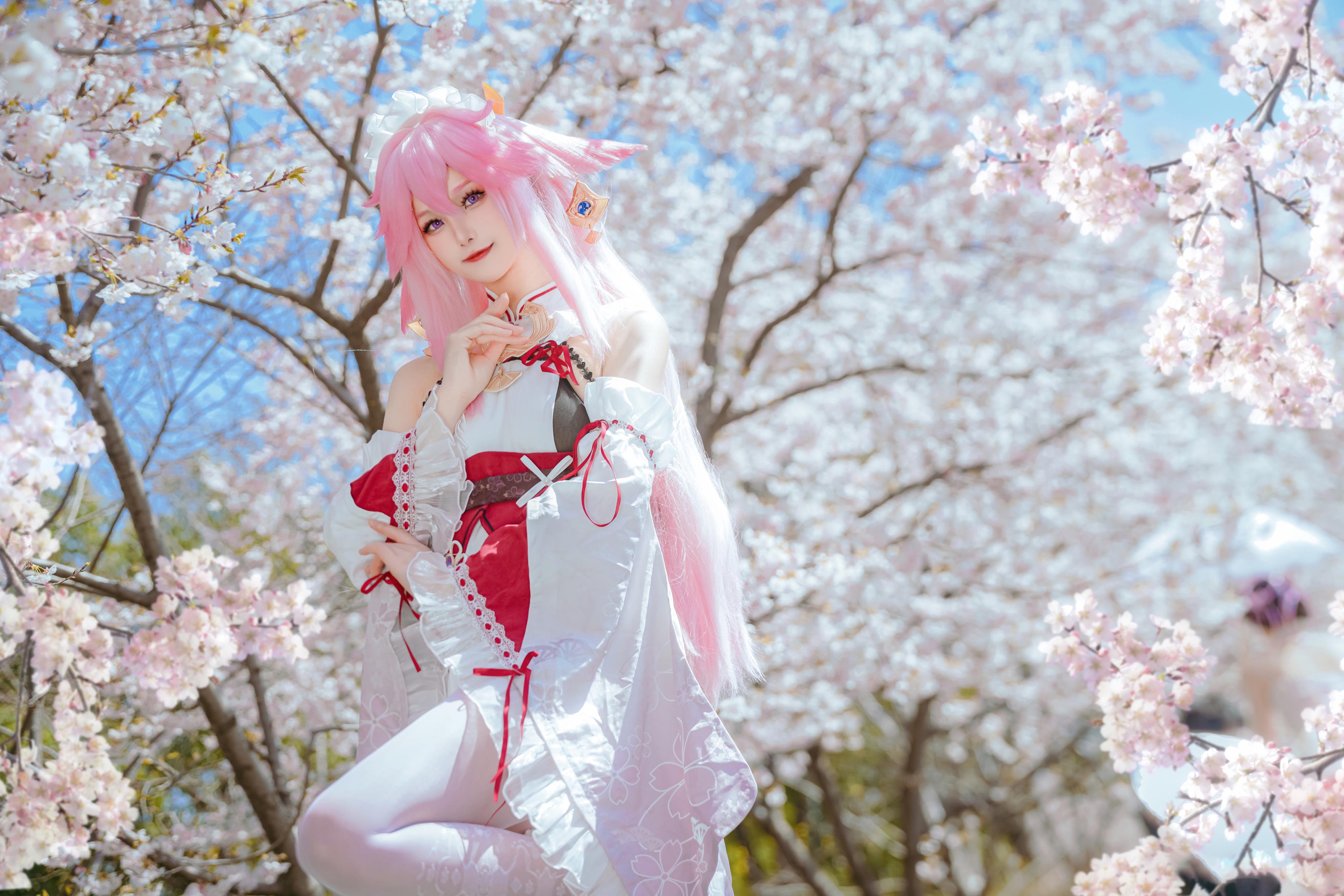 图片[3]-二次元COS分享[COSplay]原神 八重神子 樱花季-二次元COS分享次元吧