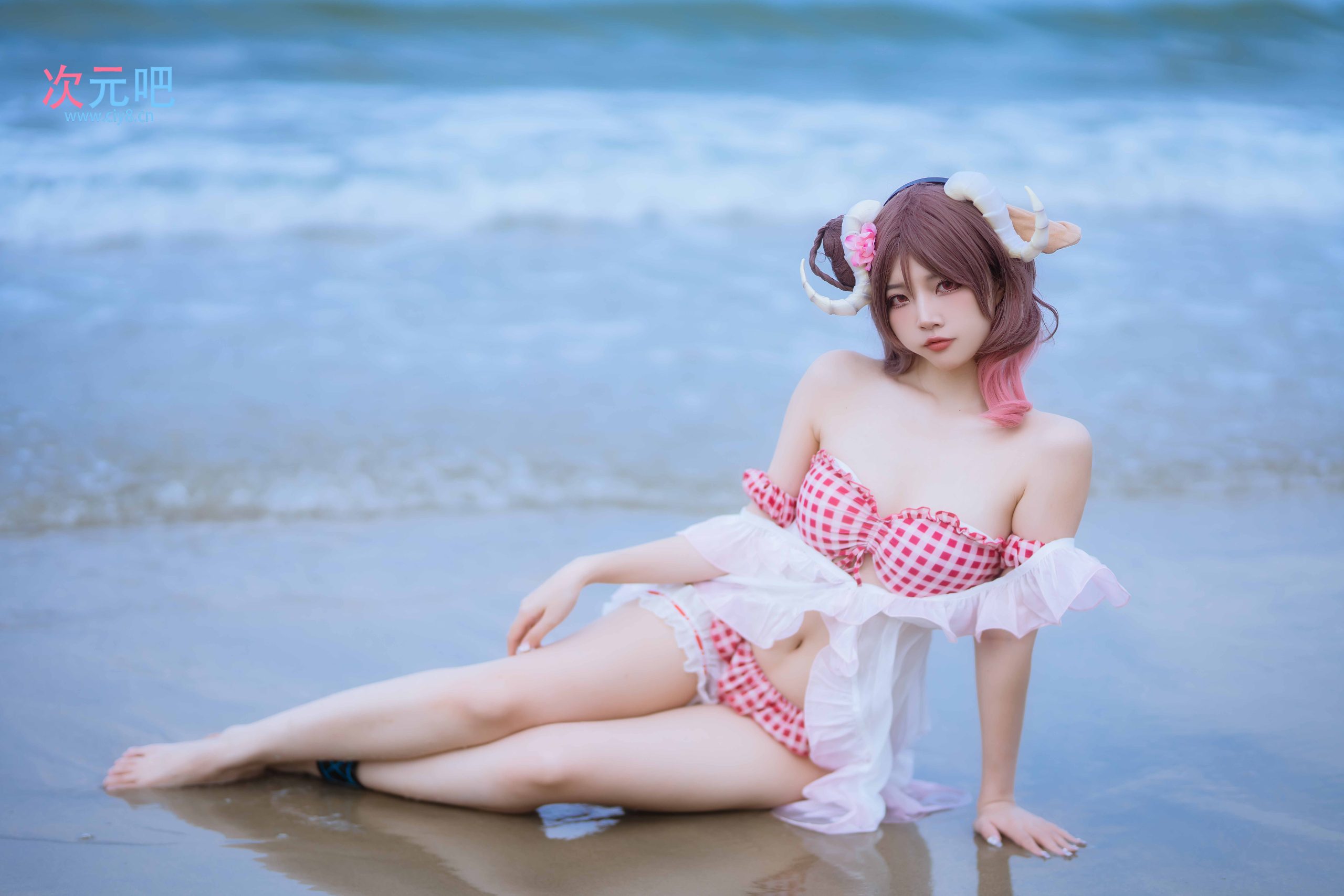 二佐Nisa – 泰拉夏日纪事 艾雅法拉泳装-二次元COS分享次元吧