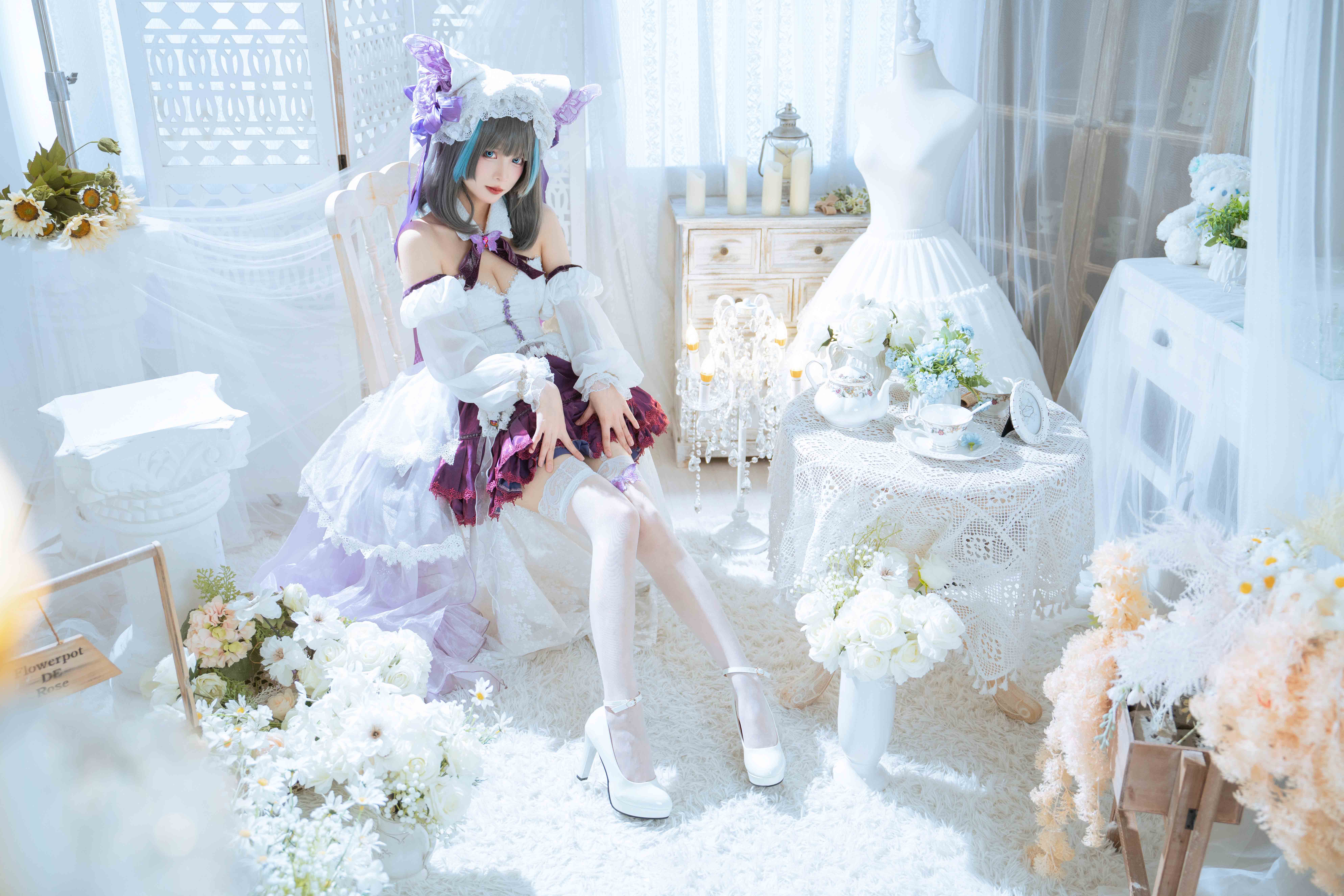 图片[2]-二次元COS分享[COSplay]亲爱的～柴郡穿紫色裙子也很好看吧-二次元COS分享次元吧