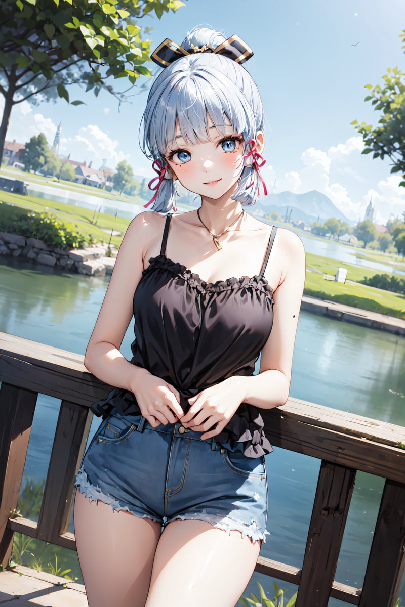 图片[1]-二次元COS分享原神 神里凌华 黑色吊带-二次元COS分享次元吧