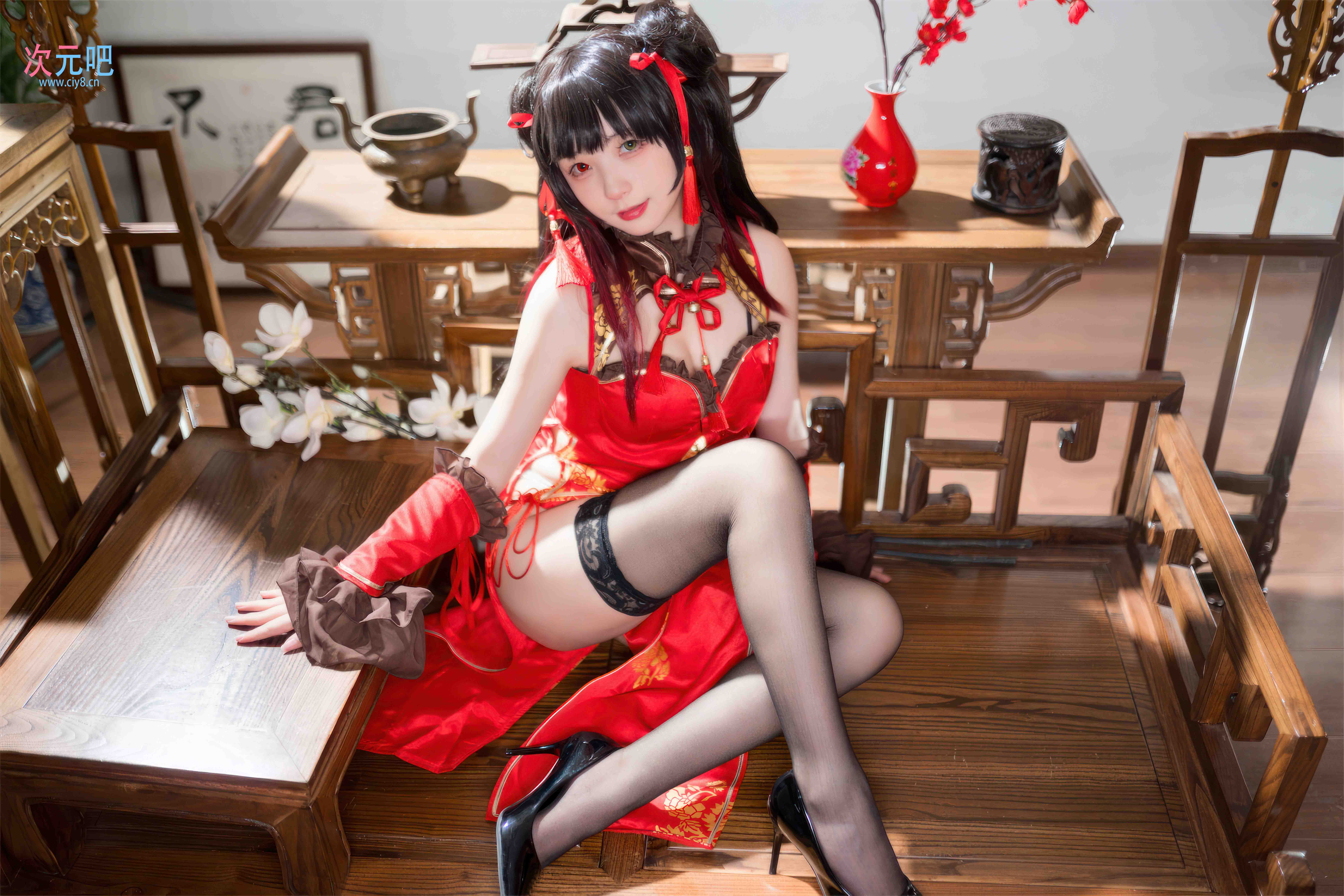 花铃 – 时崎狂三旗袍-二次元COS分享次元吧