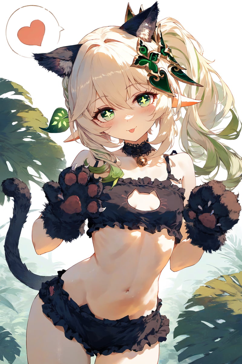 图片[1]-二次元COS分享原神 纳西妲 猫耳内衣-二次元COS分享次元吧