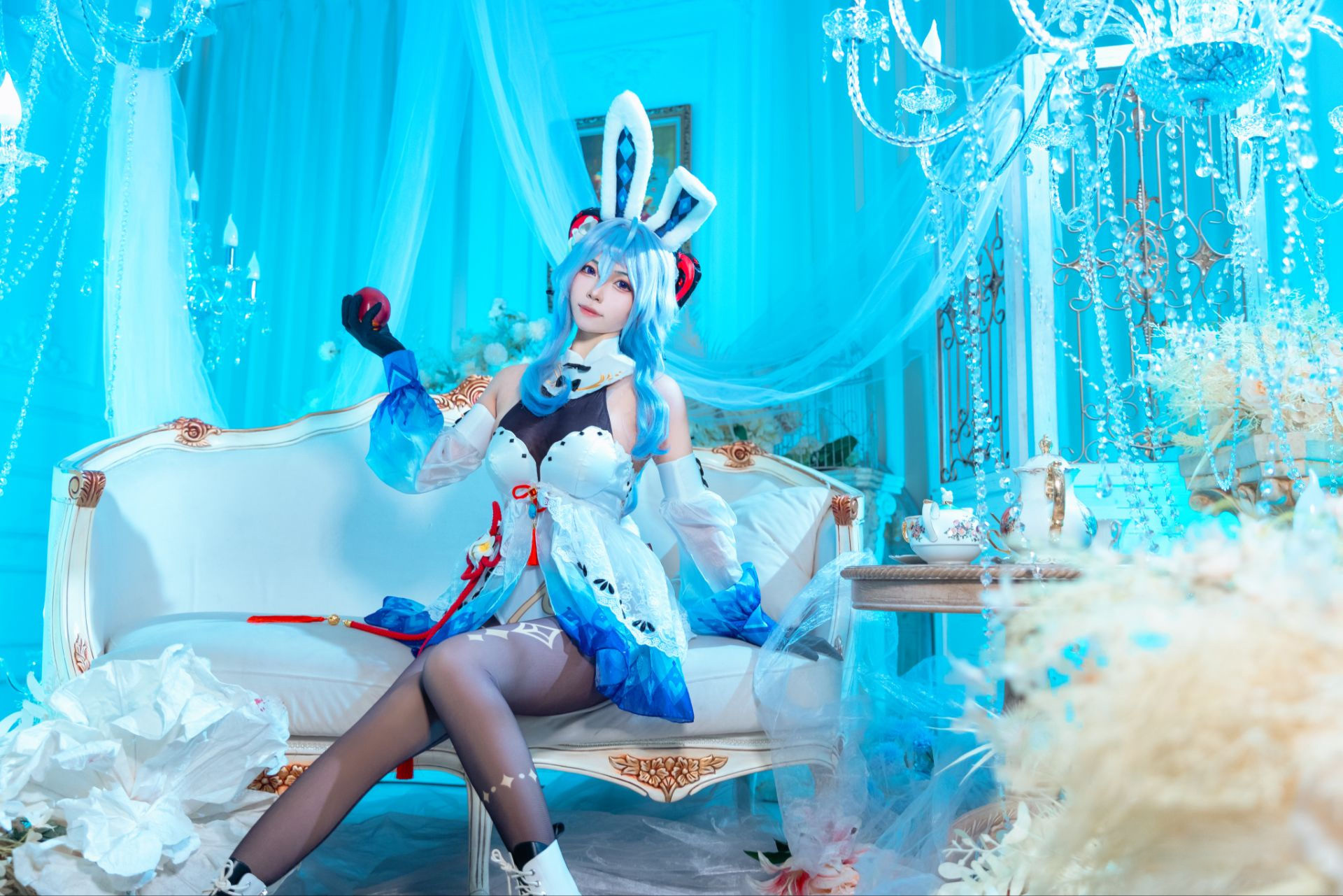 图片[1]-二次元COS分享[COSplay]原神 甘雨兔兔-二次元COS分享次元吧