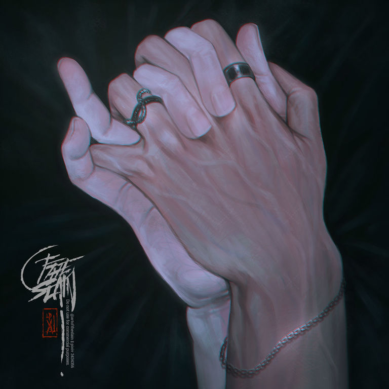 图片[2]-二次元COS分享[P站插画]互相牵绊 – 交叠的手插画特辑 –-二次元COS分享次元吧