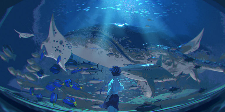 图片[8]-二次元COS分享[P站插画]湛蓝空间 – 水族馆插画特辑 –-二次元COS分享次元吧