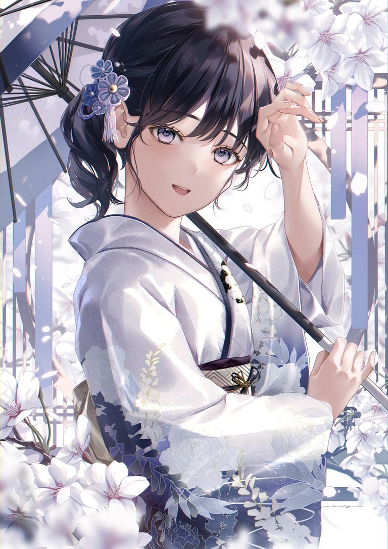 图片[4]-二次元COS分享[P站插画]优雅和风 – 日式油纸伞插画特辑 –-二次元COS分享次元吧