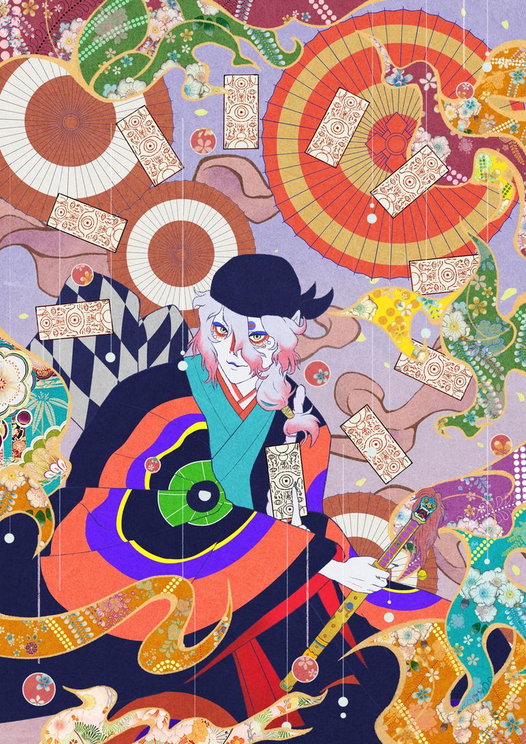 图片[12]-二次元COS分享[P站插画]优雅和风 – 日式油纸伞插画特辑 –-二次元COS分享次元吧