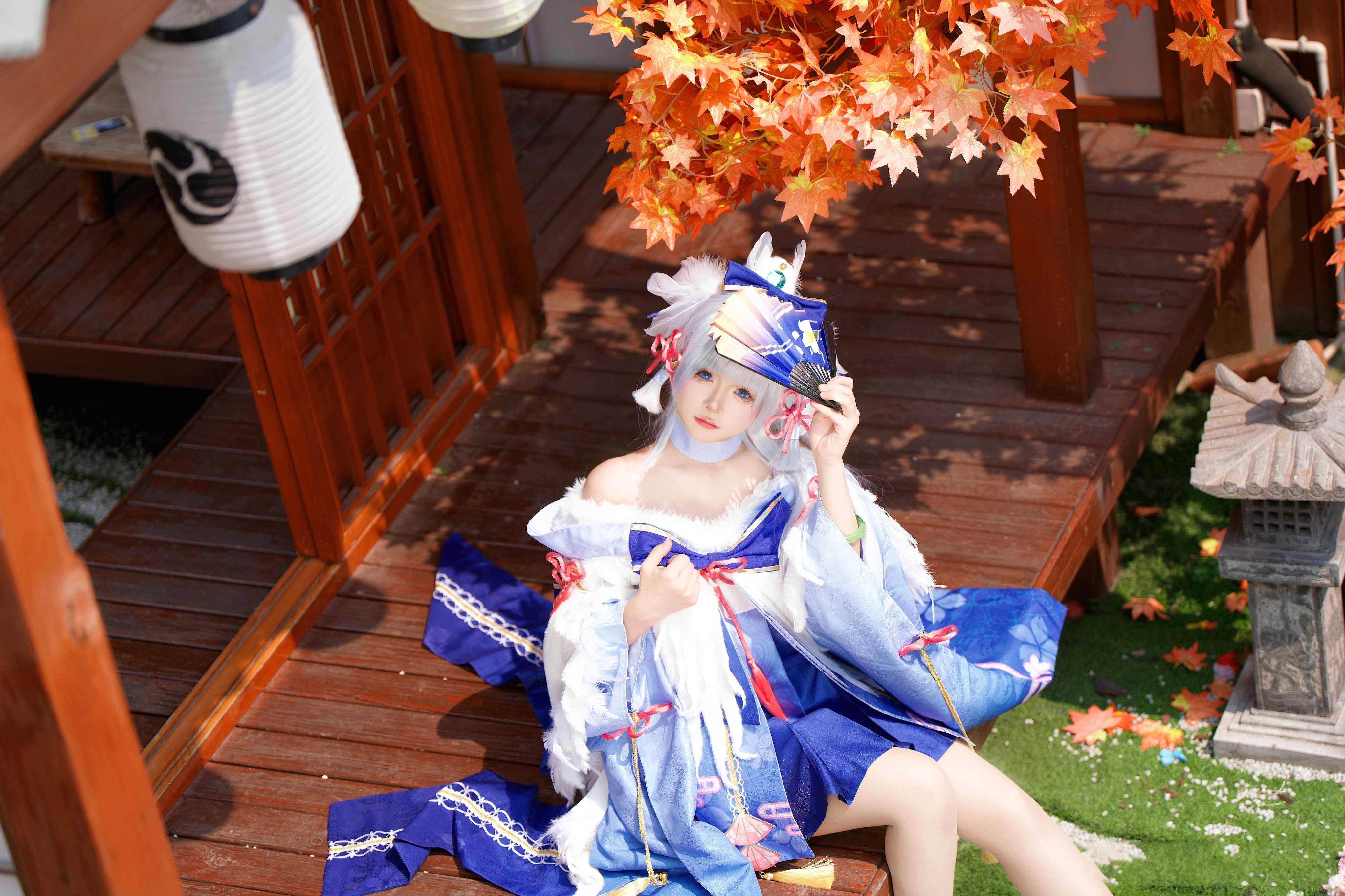 图片[1]-二次元COS分享[COSplay]原神 神里绫华白鹭樱华-二次元COS分享次元吧