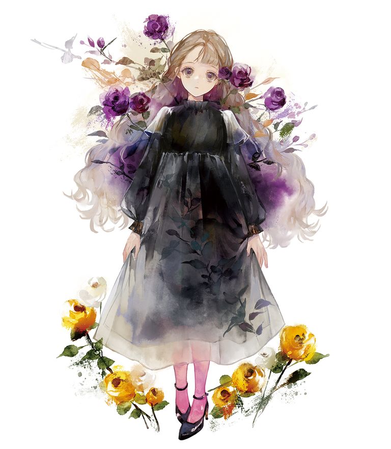 图片[11]-二次元COS分享[P站插画]优雅魅力 – 黑色连衣裙插画特辑 –-二次元COS分享次元吧