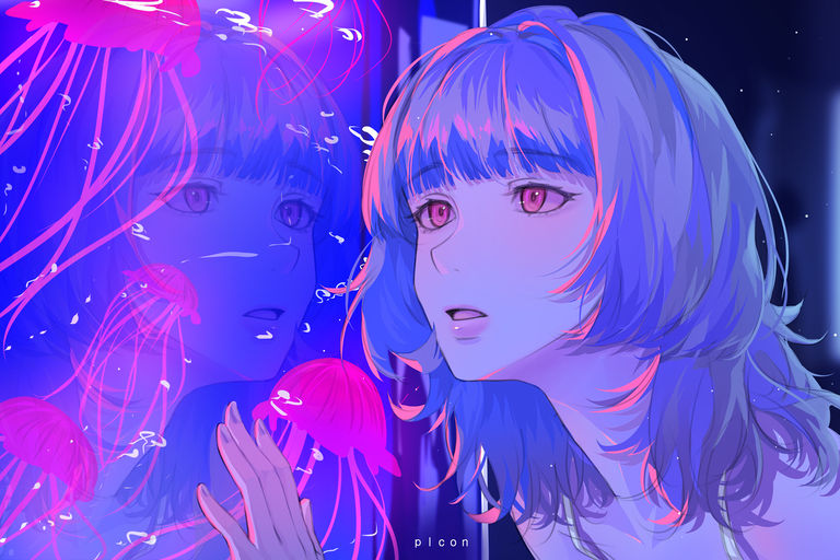 图片[9]-二次元COS分享[P站插画]湛蓝空间 – 水族馆插画特辑 –-二次元COS分享次元吧