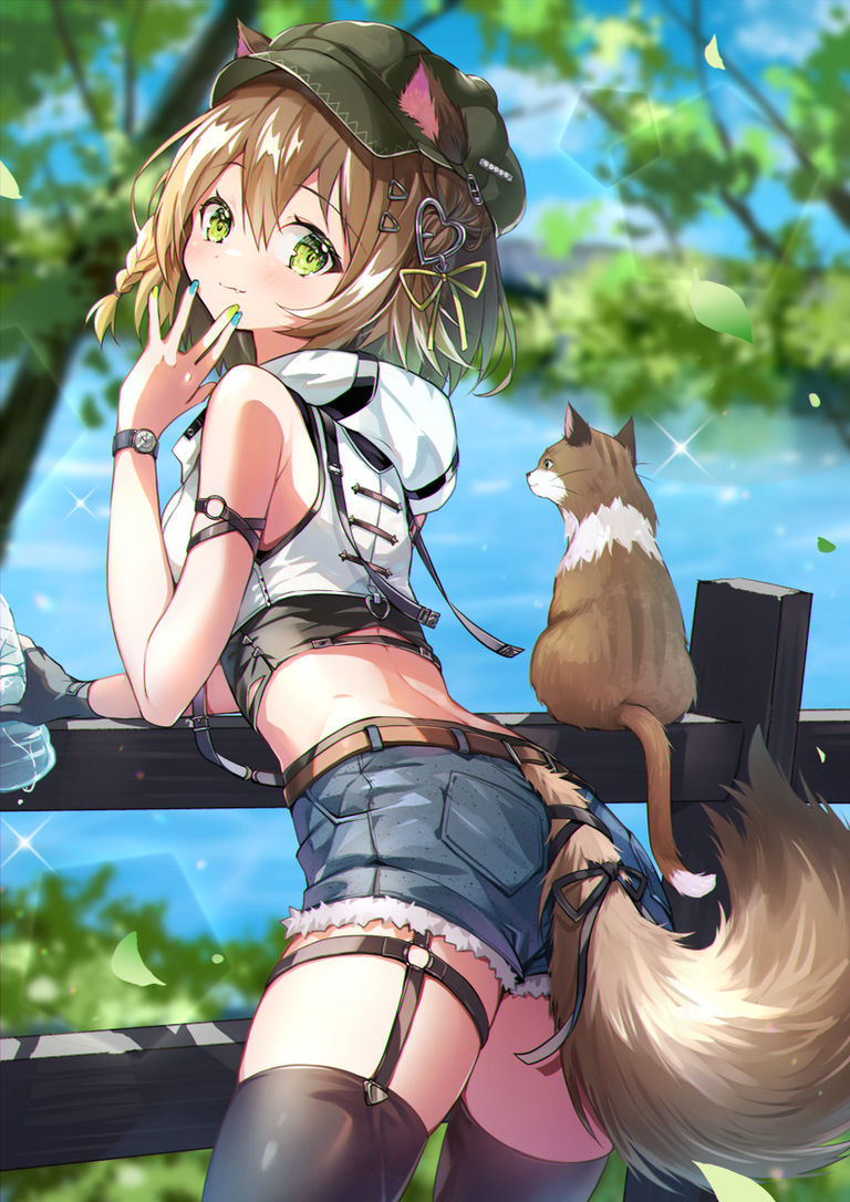 图片[2]-二次元COS分享[P站插画]休闲轻快♡牛仔短裤插画特辑 –-二次元COS分享次元吧