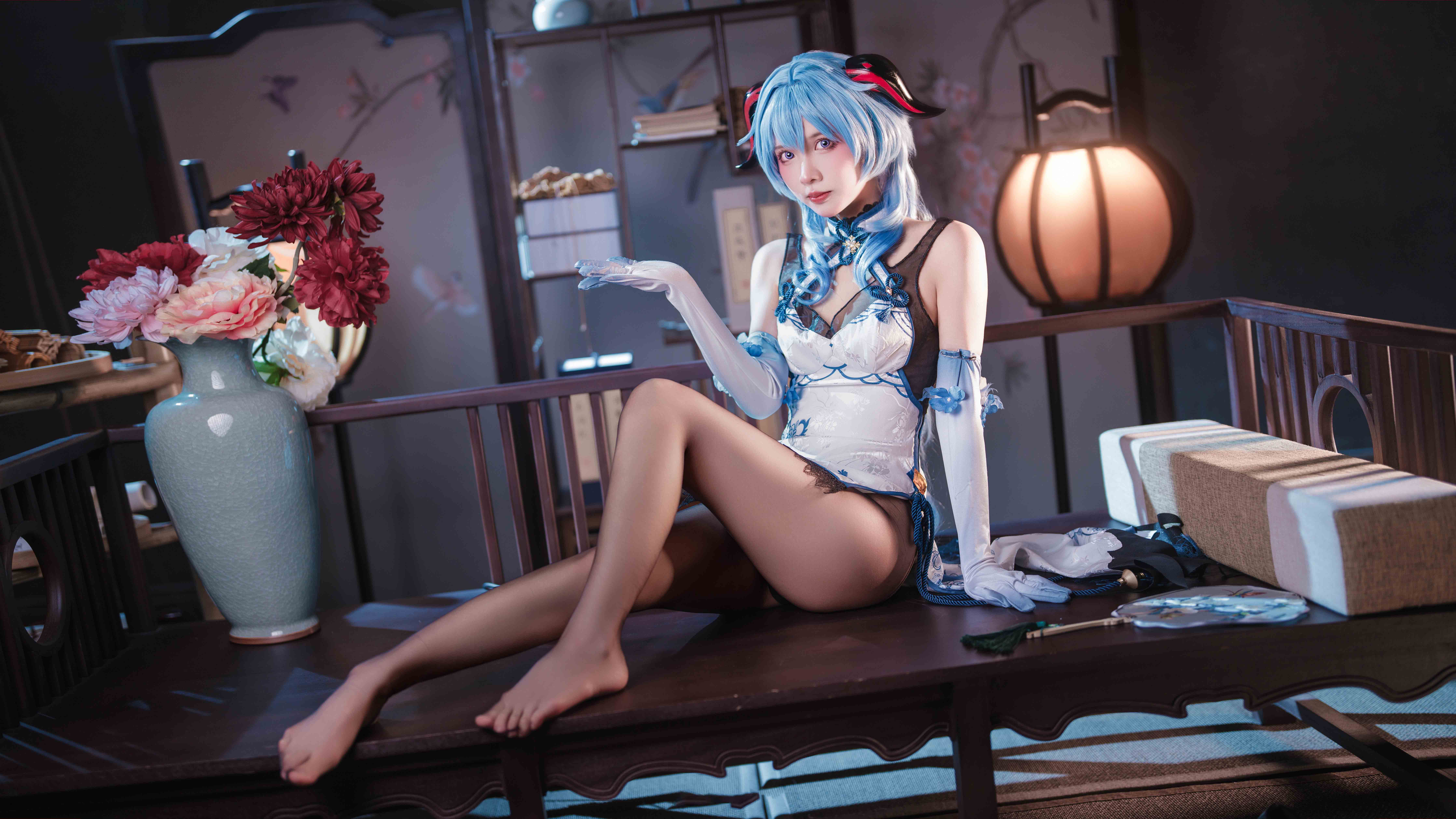 [COSplay]甘雨·青花瓷旗袍-二次元COS分享次元吧