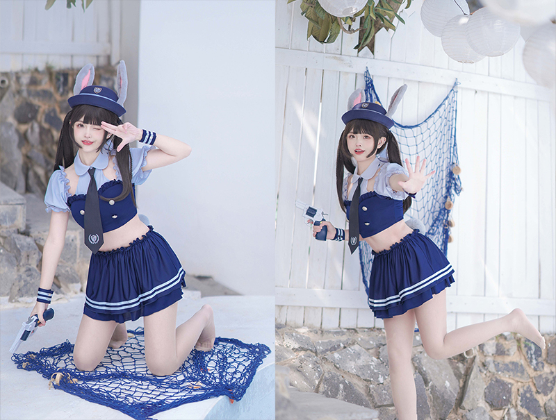 [COSplay]疯狂动物城  兔子警官的泳衣也太好看啦！-二次元COS分享次元吧