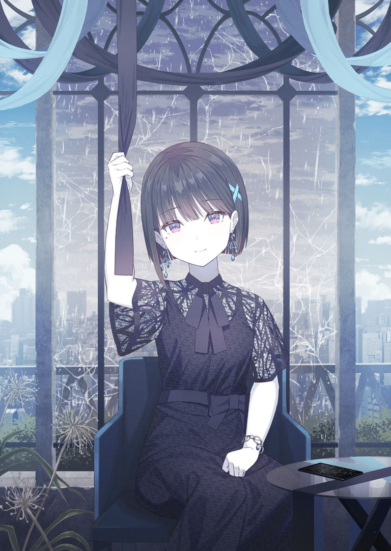 图片[1]-二次元COS分享[P站插画]优雅魅力 – 黑色连衣裙插画特辑 –-二次元COS分享次元吧