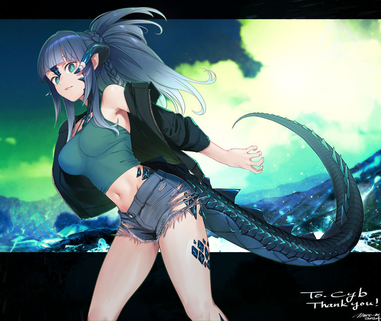 图片[10]-二次元COS分享[P站插画]休闲轻快♡牛仔短裤插画特辑 –-二次元COS分享次元吧