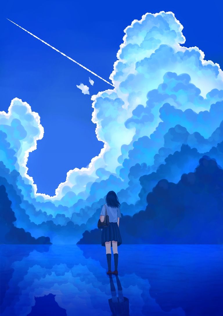 图片[7]-二次元COS分享[P站插画]以蓝天为画布 – 飞机云插画特辑 –-二次元COS分享次元吧